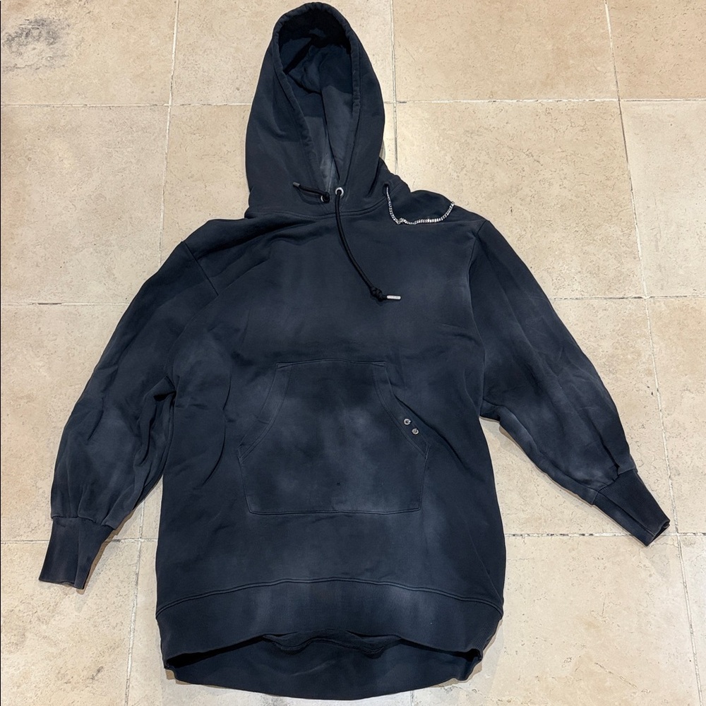 Y2K Diesel Distressed Black Hoodie